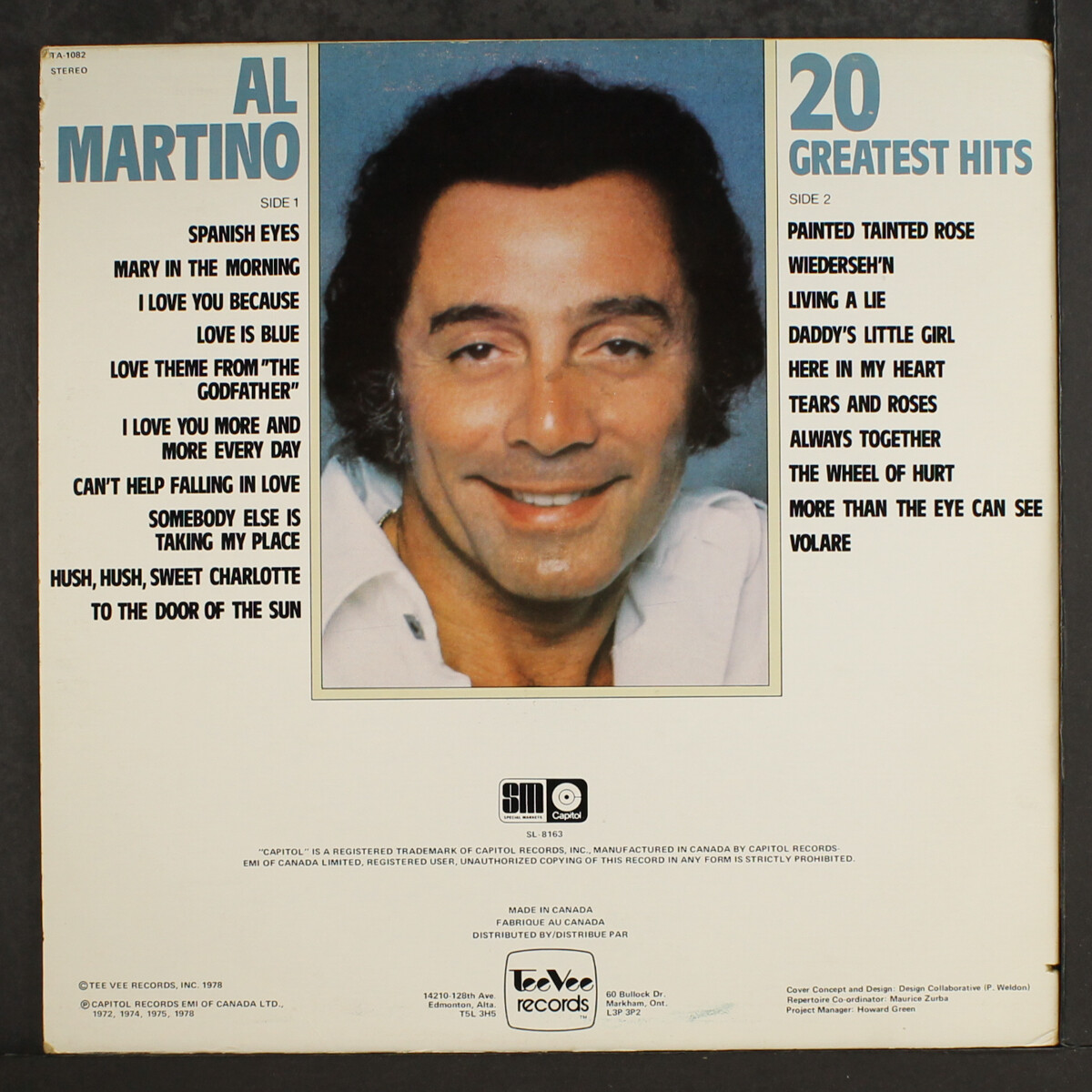 AL MARTINO: 20 greatest hits CAPITOL 12