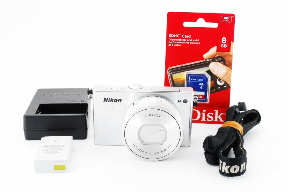 Nikon 1 J4 18.4MP 10-30mm Lens Kit Silver [Exc+++] w/8GB SD Card