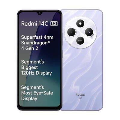 Redmi 14C 5G (Stardust Purple, 4GB RAM, 128GB Storage) | Superfast