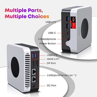 CHUWI LarkBox X Mini PC Windows 11 Tiny Desktop Computer AMD Ryzen