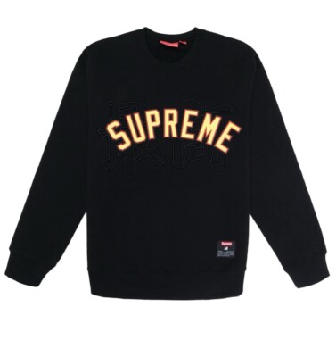 Brand New Supreme Kanji Logo Crewneck Black Size M | eBay
