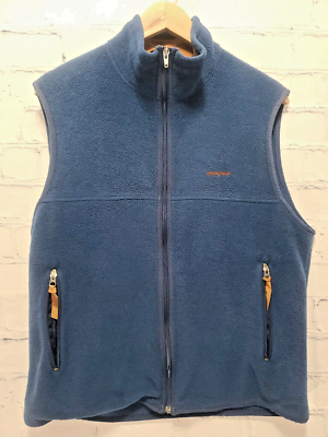 Patagonia Synchilla Fleece Vest Blue Men's Sleeveless Mock Neck