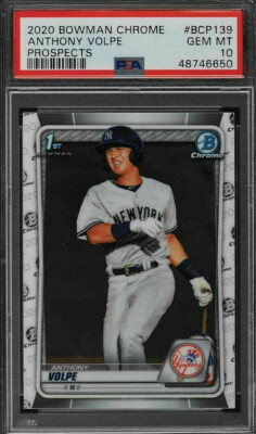 PSA 10 ANTHONY VOLPE 1st 2020 Bowman Chrome Yankees Rookie Card RC