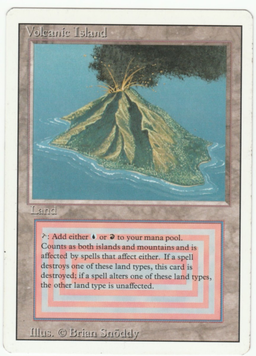 Revised Edition MTG Volcanic Island Magic Dual Land LP | eBay