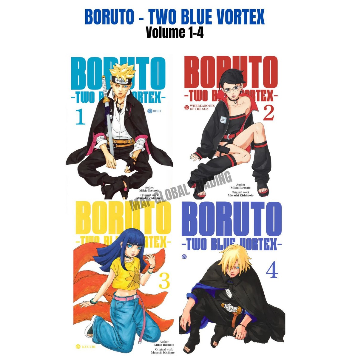 Boruto: Two Blue Vortex Manga Vol 1-4 English Version Comic Book
