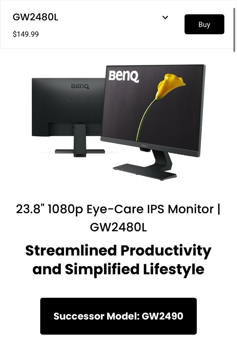BenQ GW2480 23.8 Inch IPS 1080p Monitor for sale online | eBay