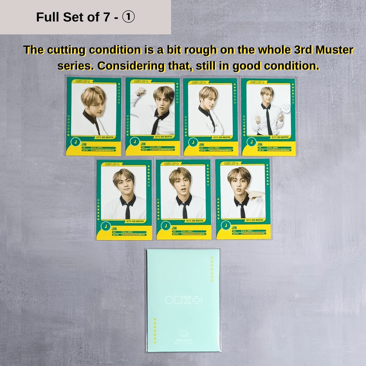 BTS 3rd Muster Seoul ARMY Zip+ Official Player Card Set - Jin