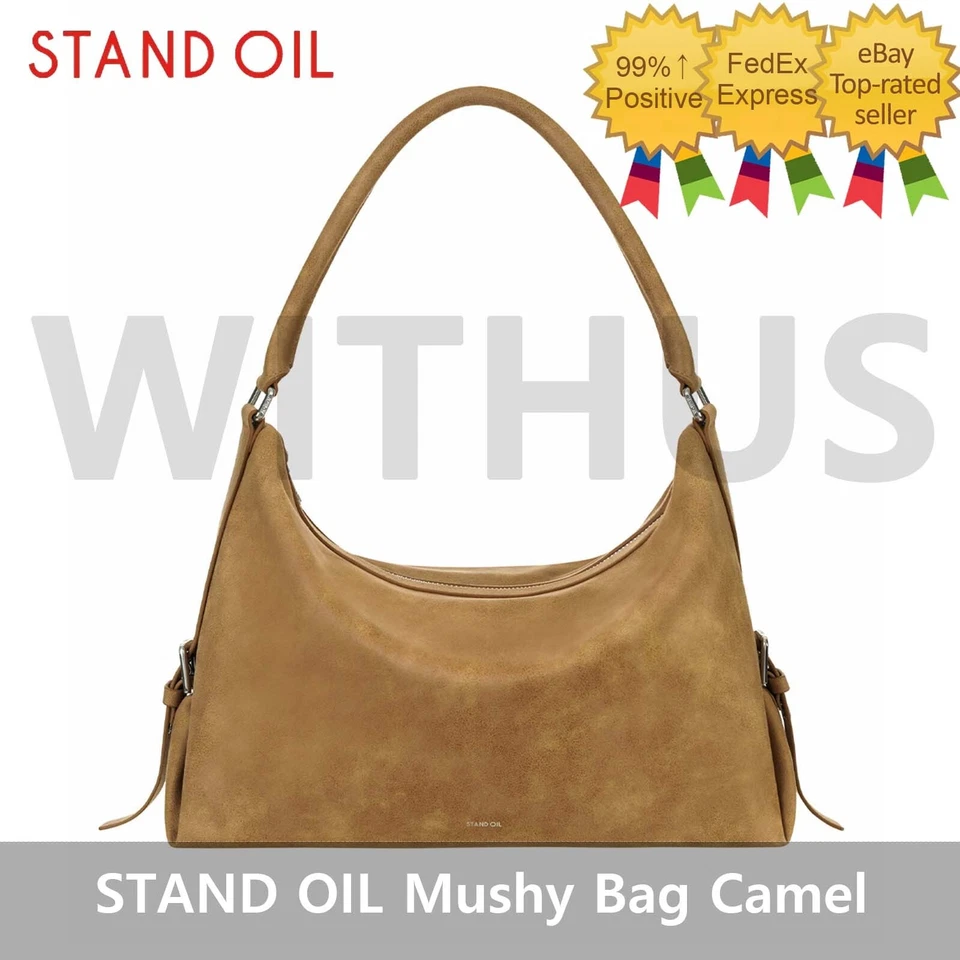 STAND OIL Mushy Bag Camel Women's Shoulder Bag - Tracking= | eBay