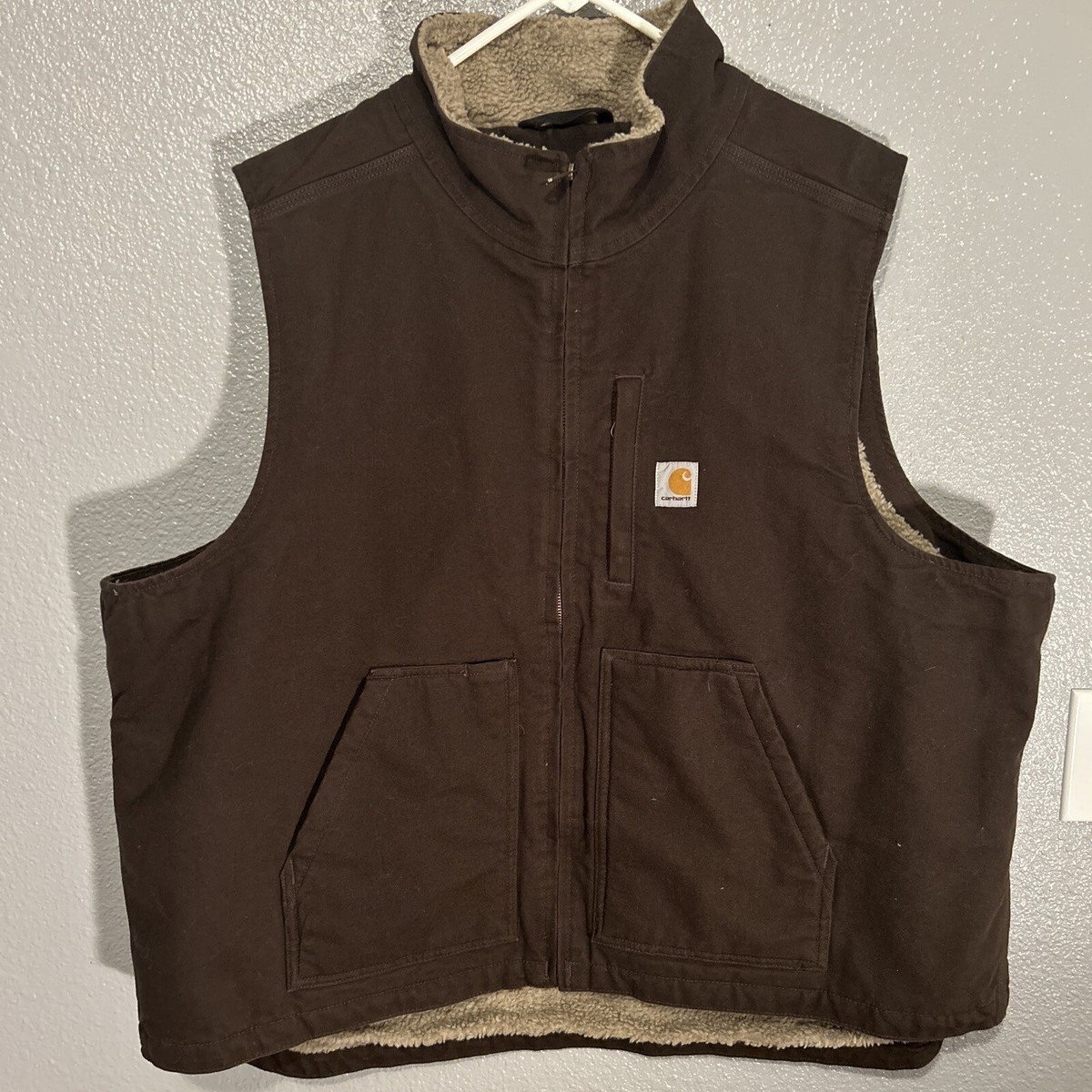 Carhartt Full Zip Duck Sherpa Vest Loose Fit OV4277-M - Men's 2XL