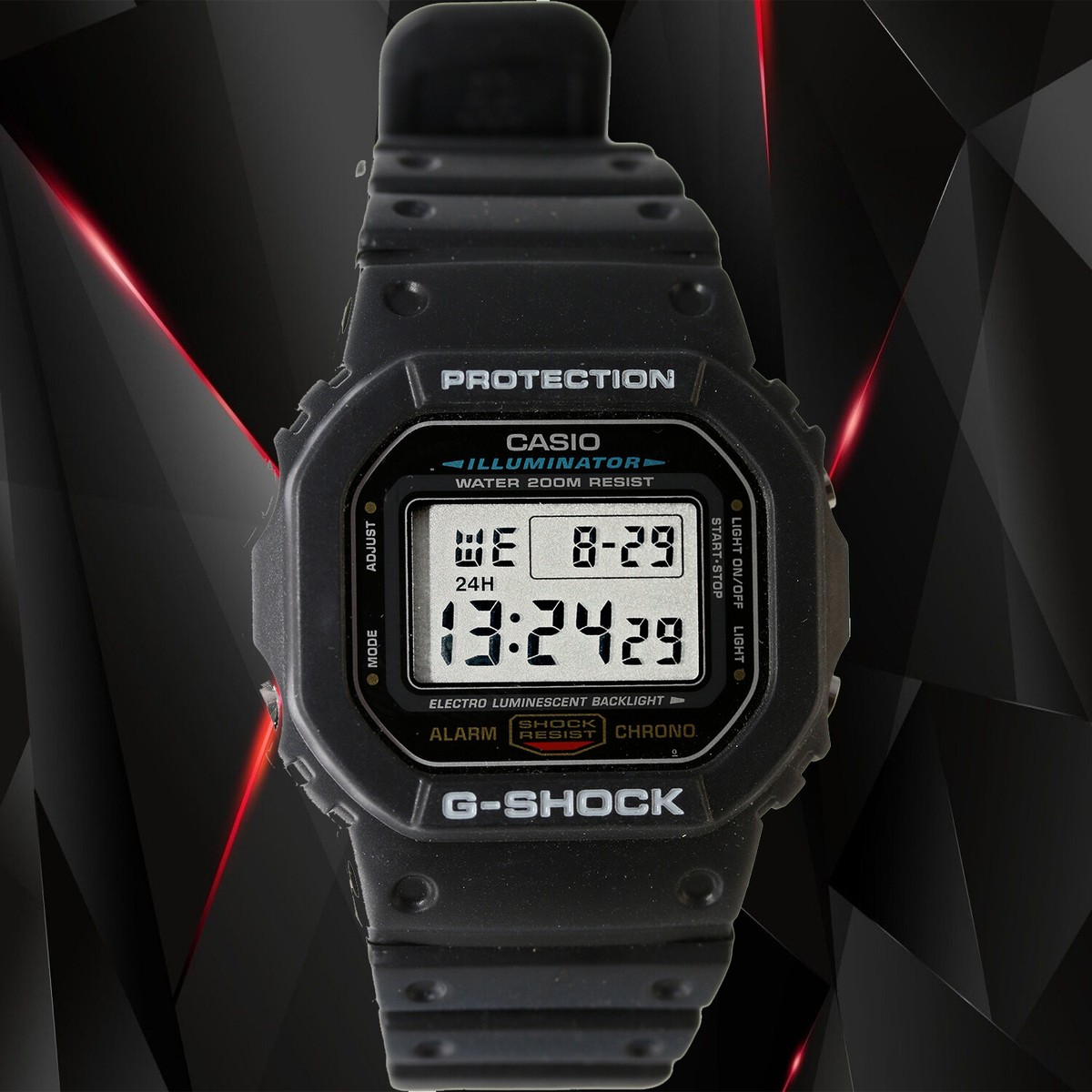 Casio DW-5600E-1V G-SHOCK Mens Black Digital Watch Classic Shock