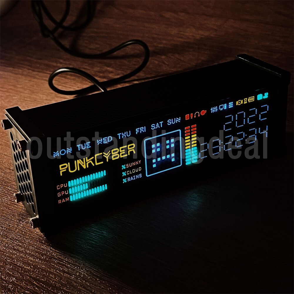 Cyberpunk Creative Decoration Clock Electronic Pseudo-fluorescence