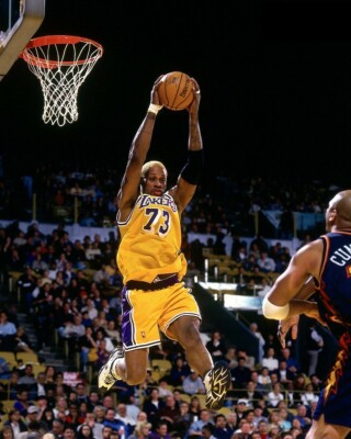 DENNIS RODMAN 8X10 PHOTO PICTURE LOS ANGELES LAKERS LA BASKETBALL