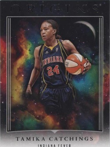 2024 Panini Select WNBA #184 Tamika Catchings Prizms Neon Green