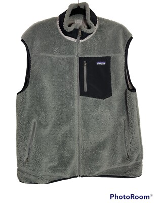 Patagonia Classic Retro-X Deep Pile Fleece Vest Nickel Grey Black