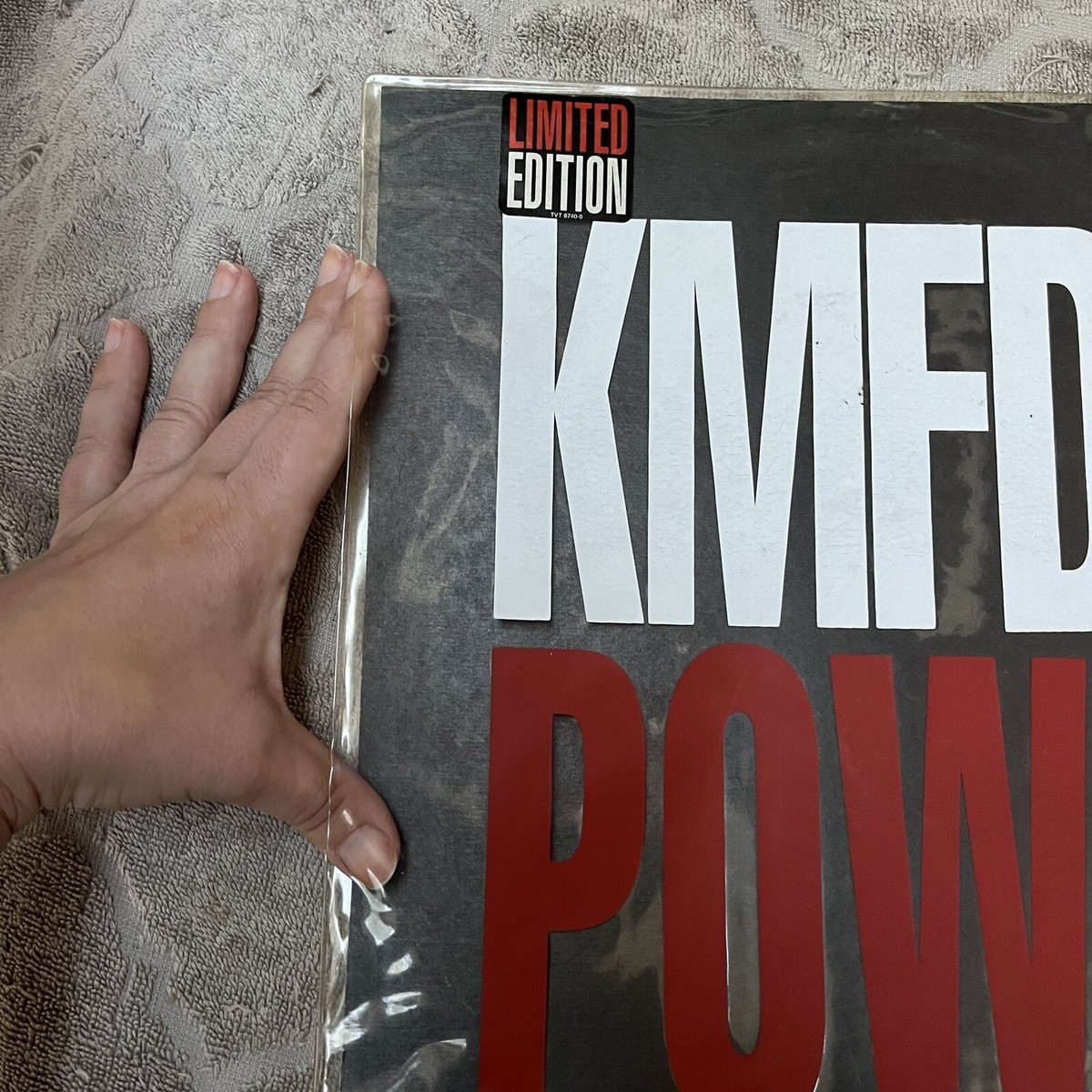 KMFDM - Power TVT 8740-0 vinyl record single sided etched limited