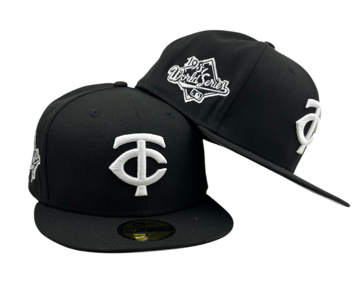 Minnesota Twins black world series New Era 59fifty Fitted cap Size