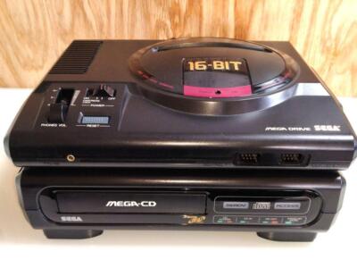 MEGA CD Console HAA-2910 SEGA Genesis Tested System Color Black