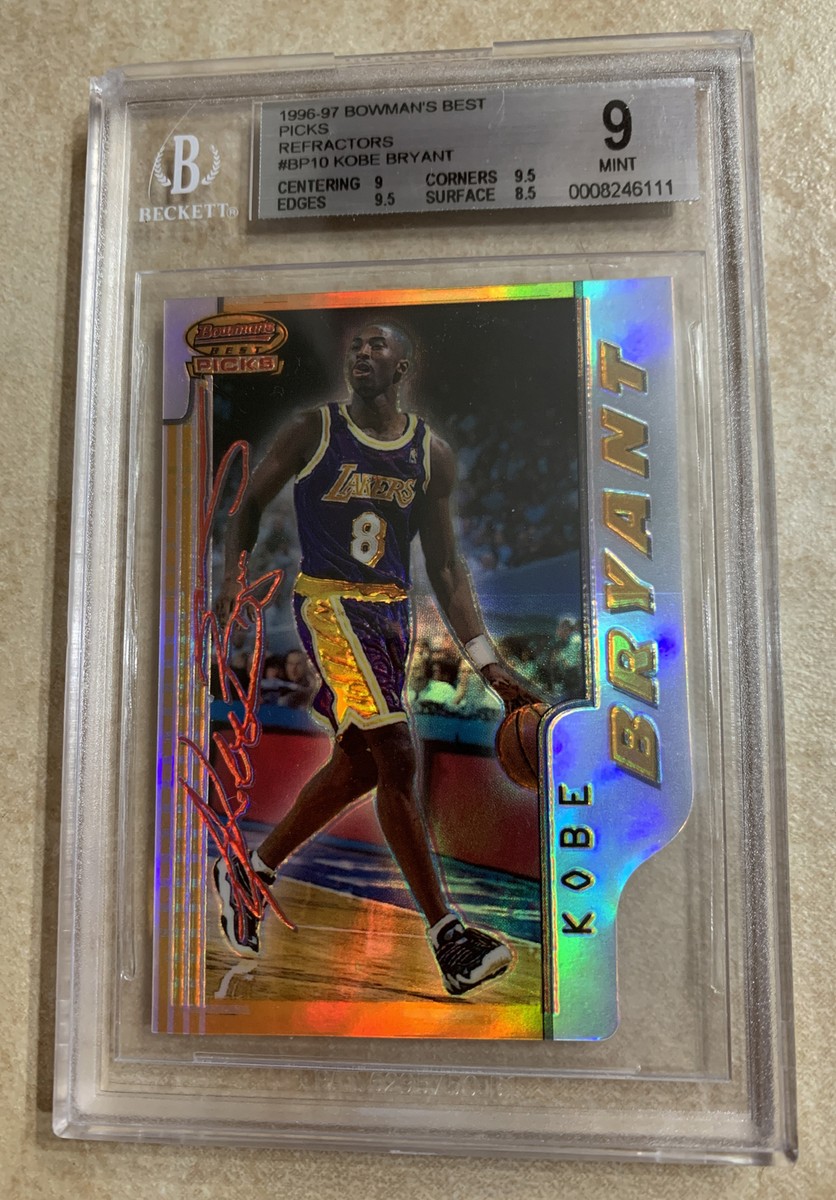 1996-1997 Bowman's Best Kobe Bryant Die-Cut Rookie Refractor BP10