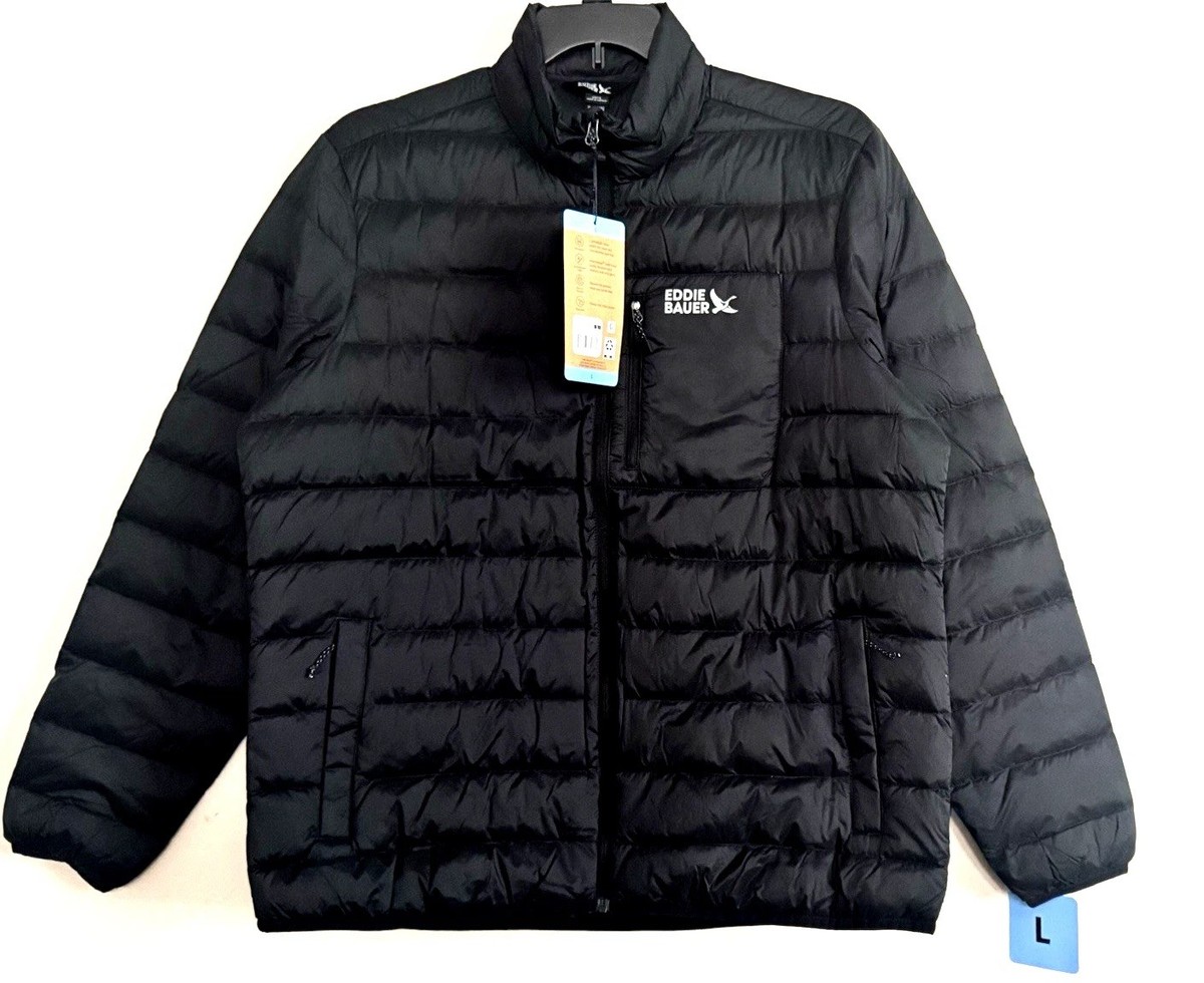 NEW Eddie Bauer Men 650 Down Lightweight Puffer Packable Jacket