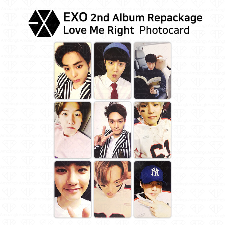 EXO 2nd Album Repackage Love Me Right Official Photocard Korean