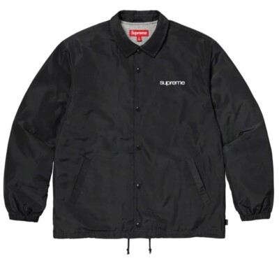 Supreme NYC Coaches Jacket Black Size small FW23 - In hand Ready