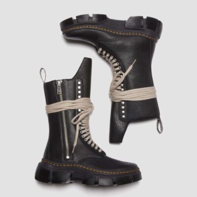 31750001 Rick Owens Dr. Martens 1918 DMXL Calf Length Boot Black
