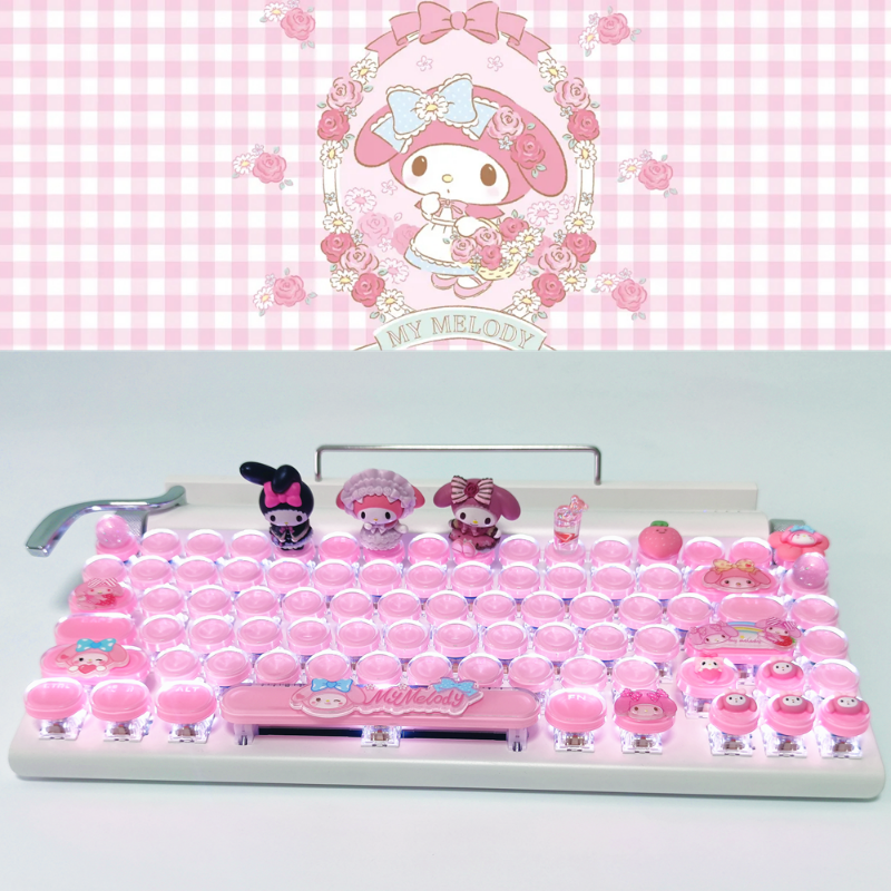 Kuromi My Melody Cinnamoroll Mechanical Keyboard 104 / 83Keys