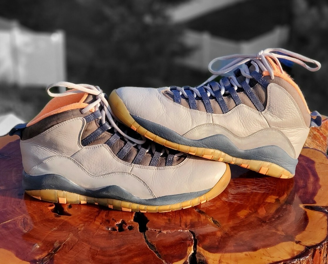 AIR JORDAN 10 RETRO Mens Size 10 BOBCATS KD 310805-026 WOLF GREY