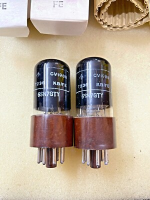 Brimar 6sn7 6SN7GTY CV1988 Brown Base Smoked Glass NOS NIB Tested