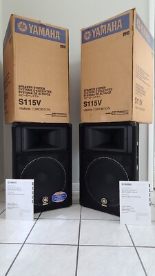 YAMAHA S115V PA SPEAKERS (2) - OPEN BOX - IMMACULATE | eBay