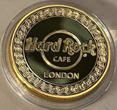 Hard Rock Cafe LONDON PICCADILLY CIRCUS Souvenir Gold Coin in Case