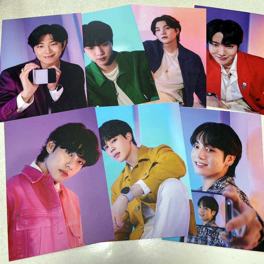 BTS x Galaxy Official Special Post card Samsung Z Flip4 Limited