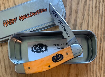 CASE HALLOWEEN PERSIMMON SOWBELLY KNIFE NEVER USED IN BOX #TB6139