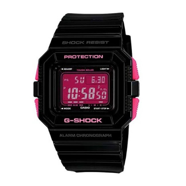 Casio G-Shock Pink Dial Unisex Watch G-5500B-1 Black Resin Digital