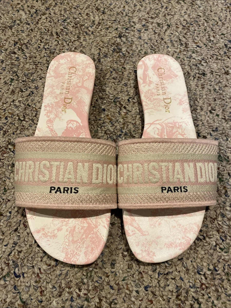 Christian Dior Slide Sandals Light Pink Size: 39 | eBay