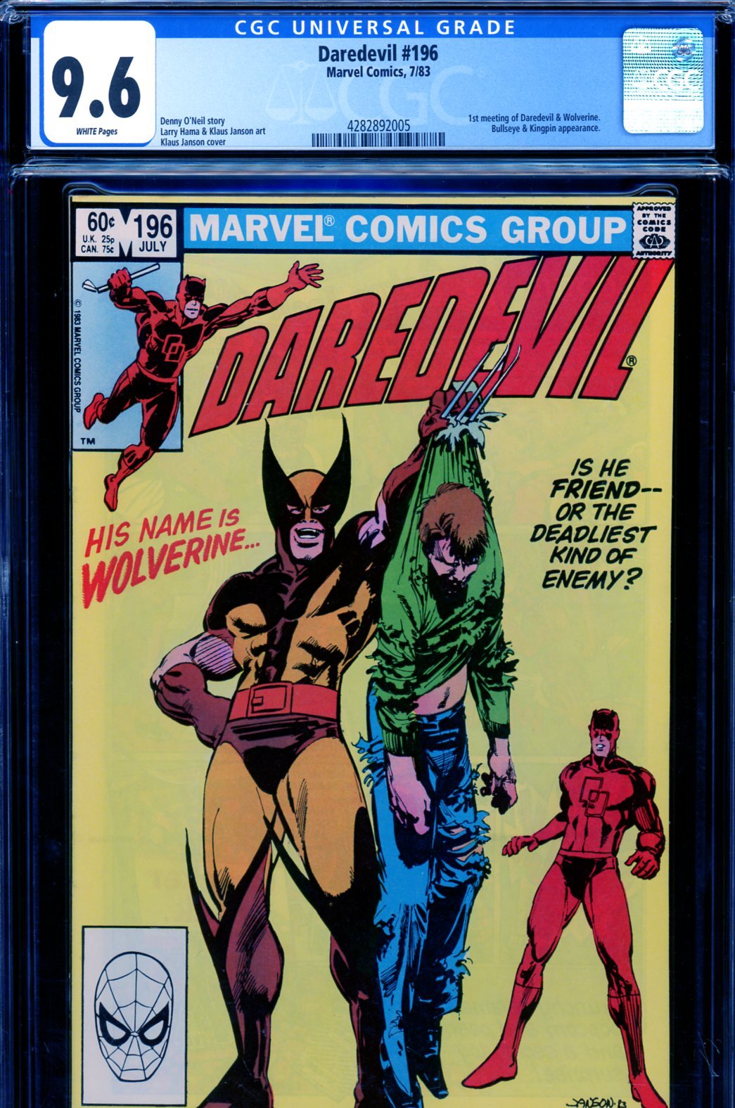 アメコミ マーベル Daredevil 196 1983 Wolverine アメコミ マーベル