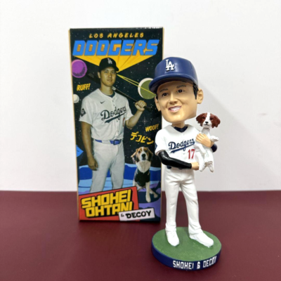 Shohei Otani and decoy bobblehead Dodgers SGA 2024 8/28/24 boxed