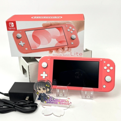 Refurbished Nintendo Switch Lite Coral Pink Console & Charger with
