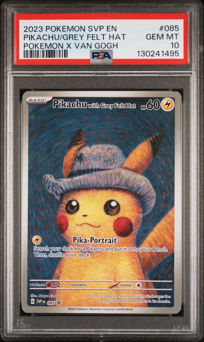 ゴッホピカチュウ PSA8 grey hat グレーのフェルト帽 PSA 10 - Pokemon