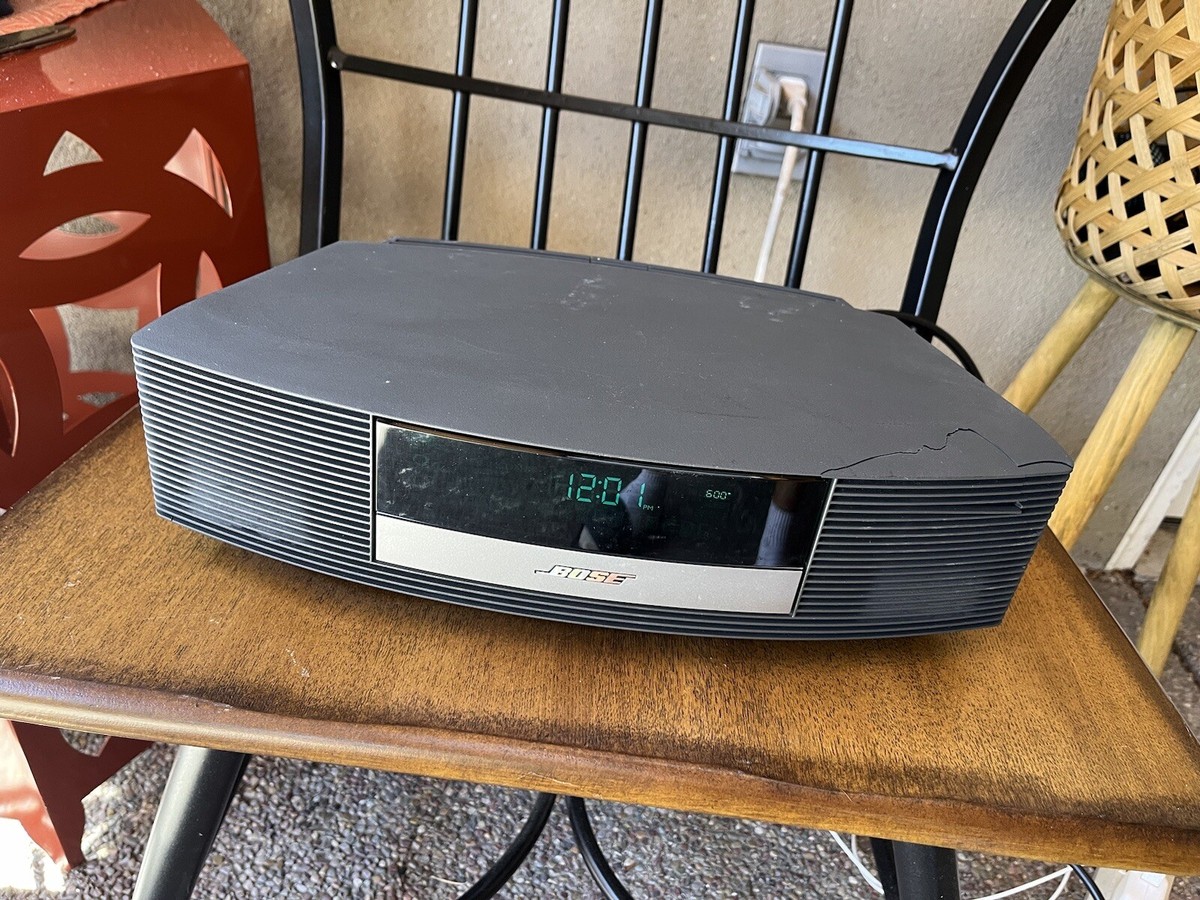 Bose Wave Radio II 2 AWR1B2 AM/FM Alarm Clock Stereo. With Adapter