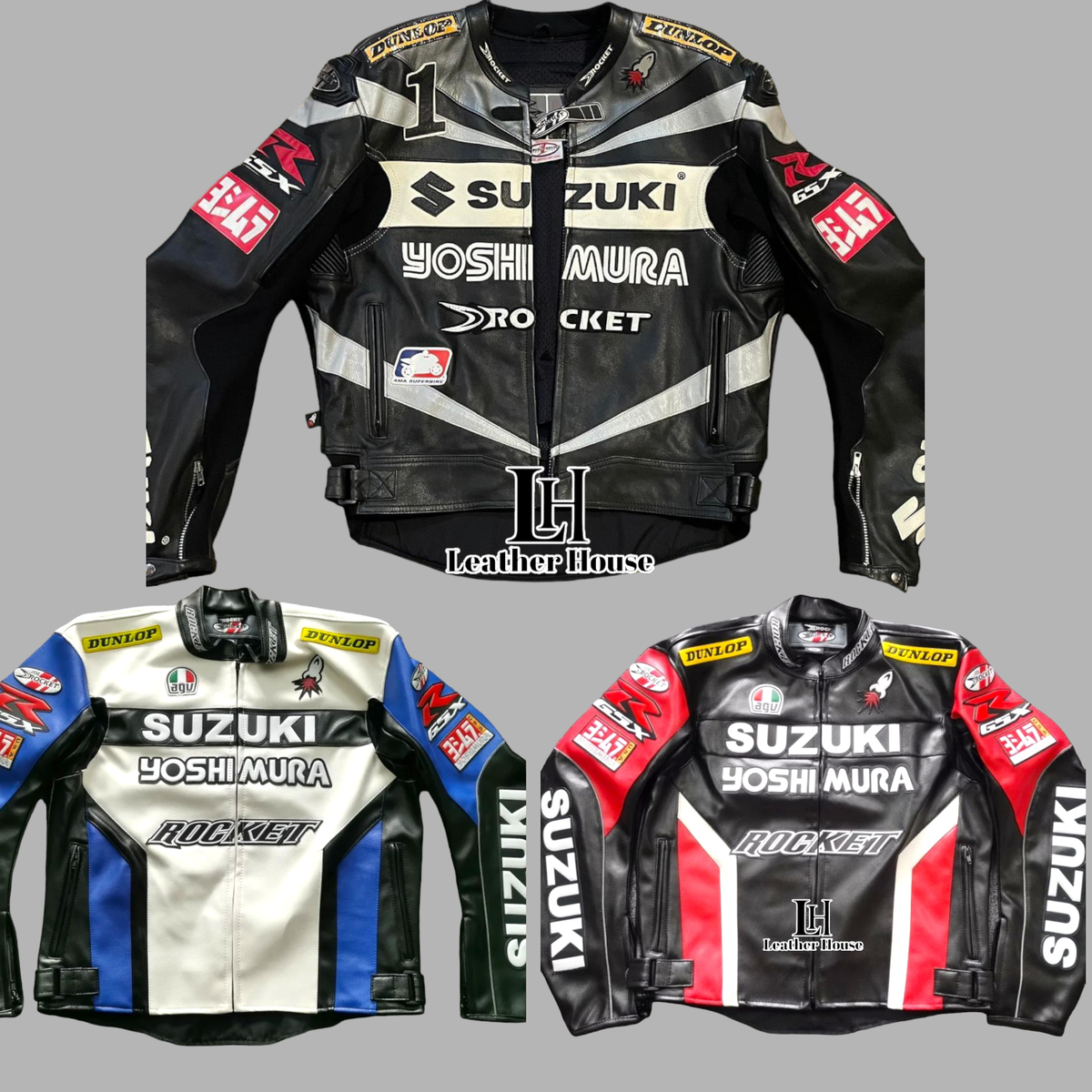 Suzuki Rocket GSXR Motorcycle Racing Jacket Suzuki Racing Jacket