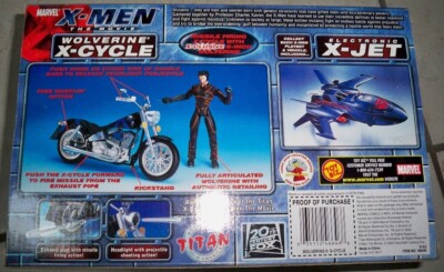 TOY BIZ MARVEL X-MEN THE MOVIE WOLVERINE FIGURE WITH X-CYCLE