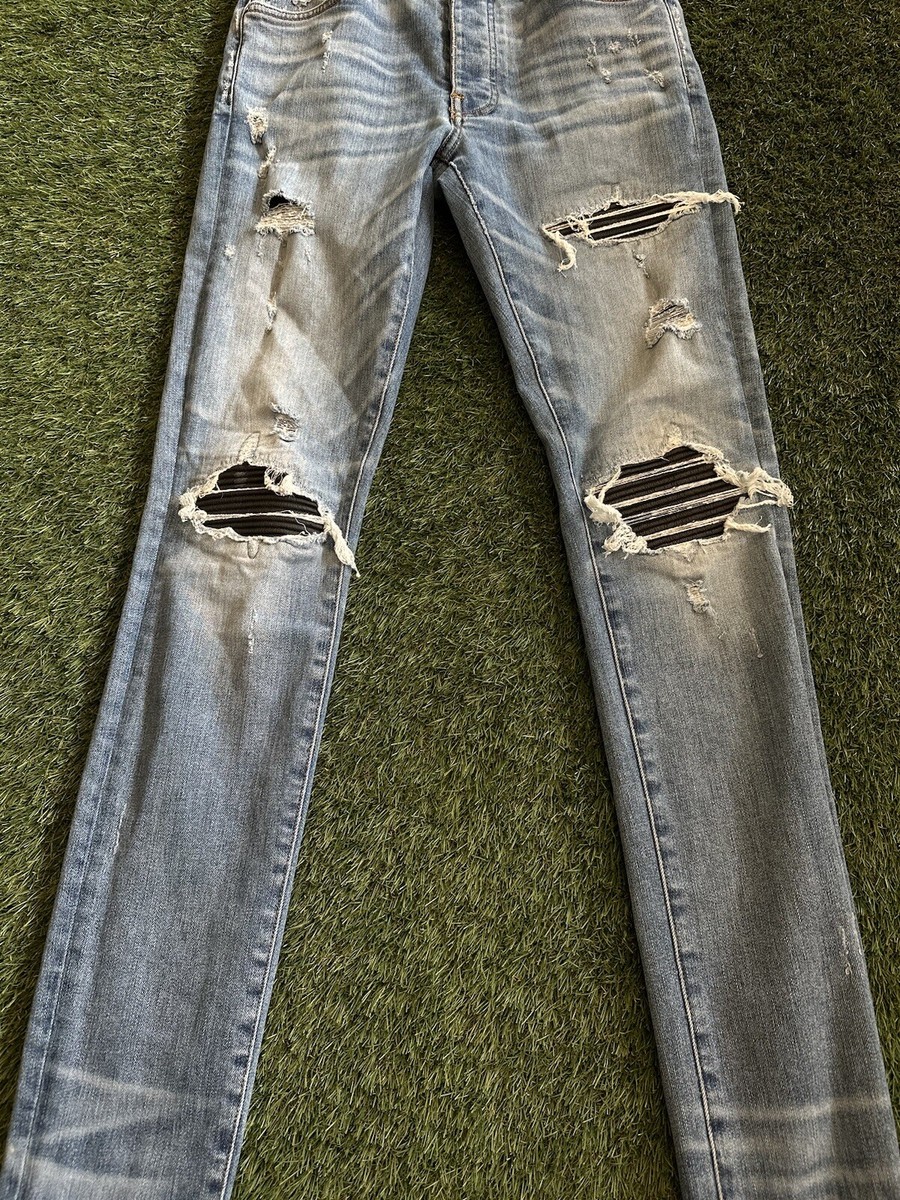 Size 30 - Amiri MX1 Jeans $1290 Retail Denim Black Patch 100