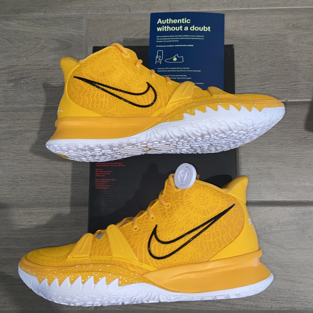 Nike Kyrie 7 'University Gold' Taxi Yellow Sneaker, Size 14.5 BNIB