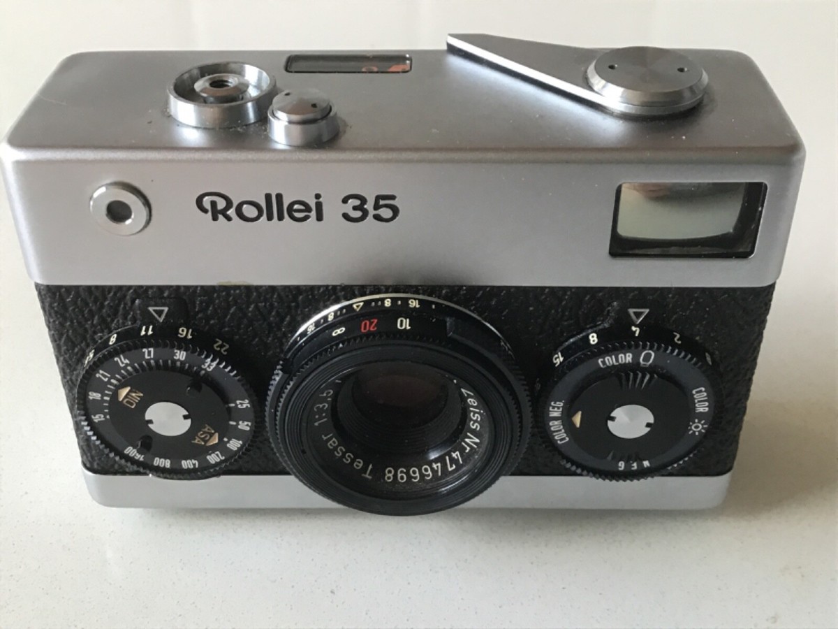VINTAGE ROLLEI 35 HONEYWELL SILVER 35 MM CAMERA TESSAR 1:3.5 F=40