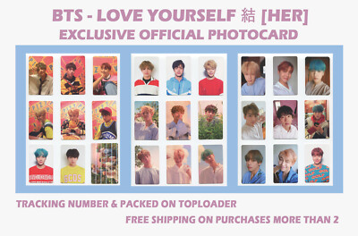 BTS - LOVE YOURSELF 承 [HER] EXCLUSIVE OFFICIAL PHOTOCARD | eBay