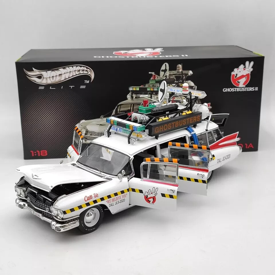 1/18 HOT WHEELS Cadillac Ghostbusters II ECTO 1A Elite X5470