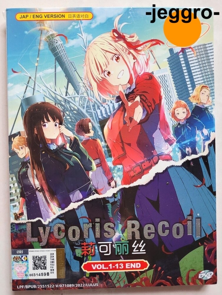 Anime DVD Lycoris Recoil Vol. 1-13 End ENGLISH DUB & SUB Region 0