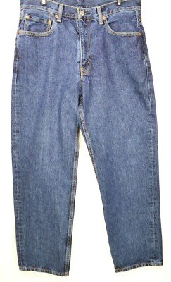Levi's 550 Men's Size W34 L30 Blue Dark Wash Loose Straight Fit