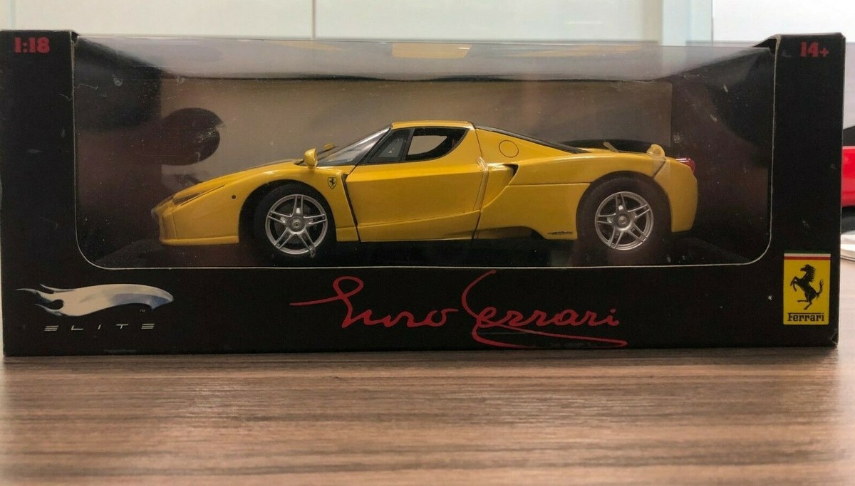 FERRARI ENZO YELLOW BY HOT WHEELS ELITE EDITION 1:18 NEW IN BOX